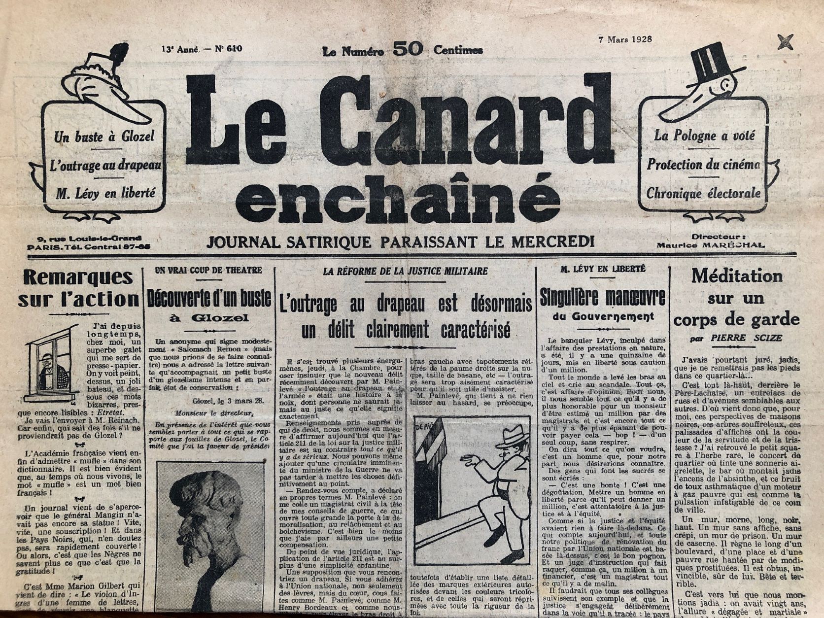 Couac ! | Acheter un Canard | Vente d'Anciens Journaux du Canard Enchaîné. Des Journaux Satiriques de Collection, Historiques & Authentiques de 1916 à 2004 ! | 610