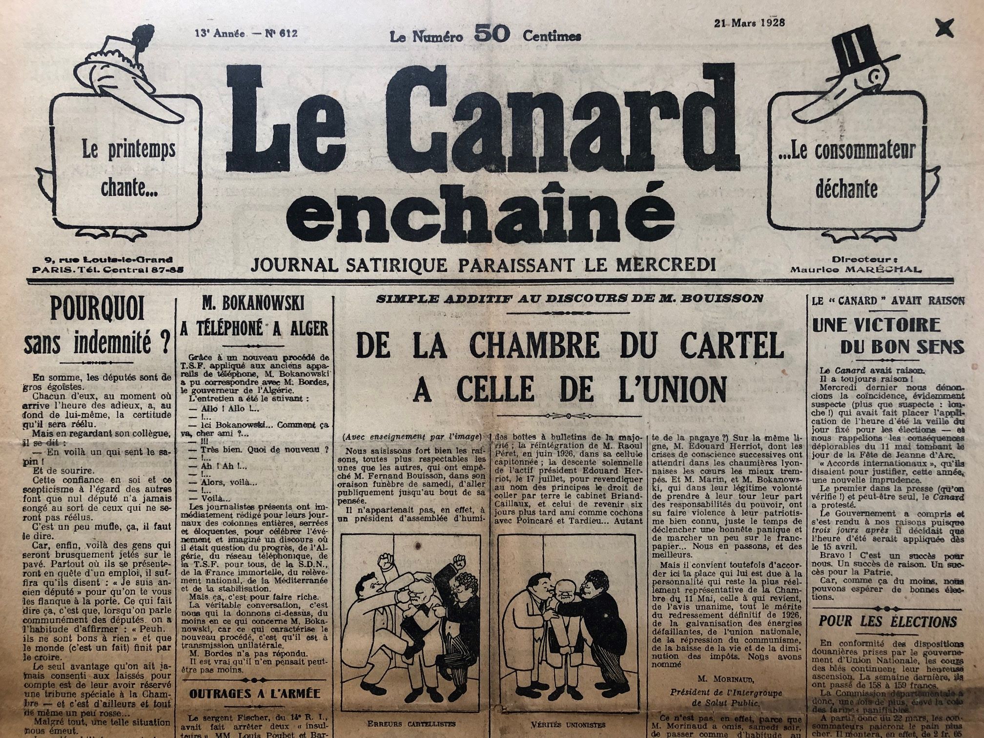 Couac ! | Acheter un Canard | Vente d'Anciens Journaux du Canard Enchaîné. Des Journaux Satiriques de Collection, Historiques & Authentiques de 1916 à 2004 ! | 612 2