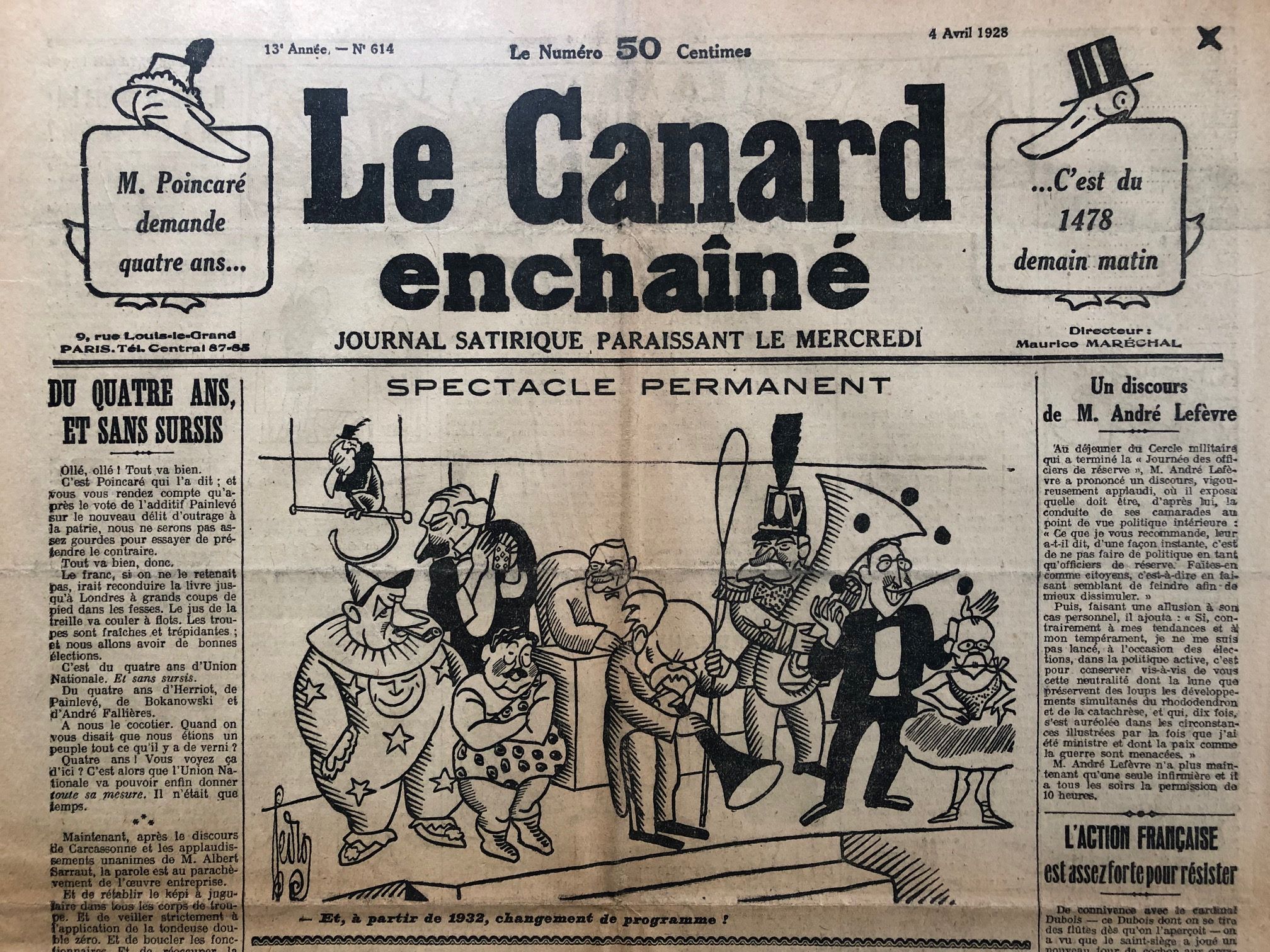 Couac ! | Acheter un Canard | Vente d'Anciens Journaux du Canard Enchaîné. Des Journaux Satiriques de Collection, Historiques & Authentiques de 1916 à 2004 ! | 614 2