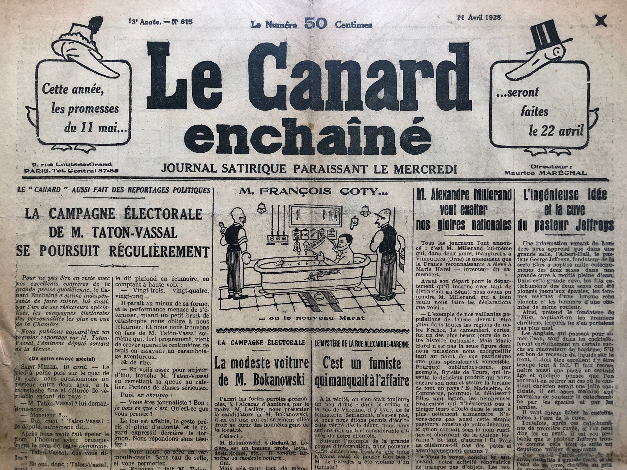 Couac ! | Acheter un Canard | Vente d'Anciens Journaux du Canard Enchaîné. Des Journaux Satiriques de Collection, Historiques & Authentiques de 1916 à 2004 ! | 615