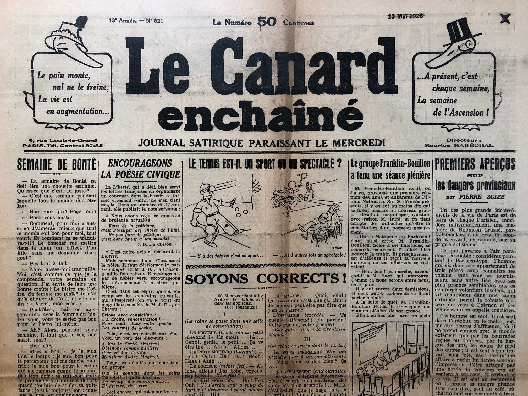 Couac ! | Acheter un Canard | Vente d'Anciens Journaux du Canard Enchaîné. Des Journaux Satiriques de Collection, Historiques & Authentiques de 1916 à 2004 ! | 621 1