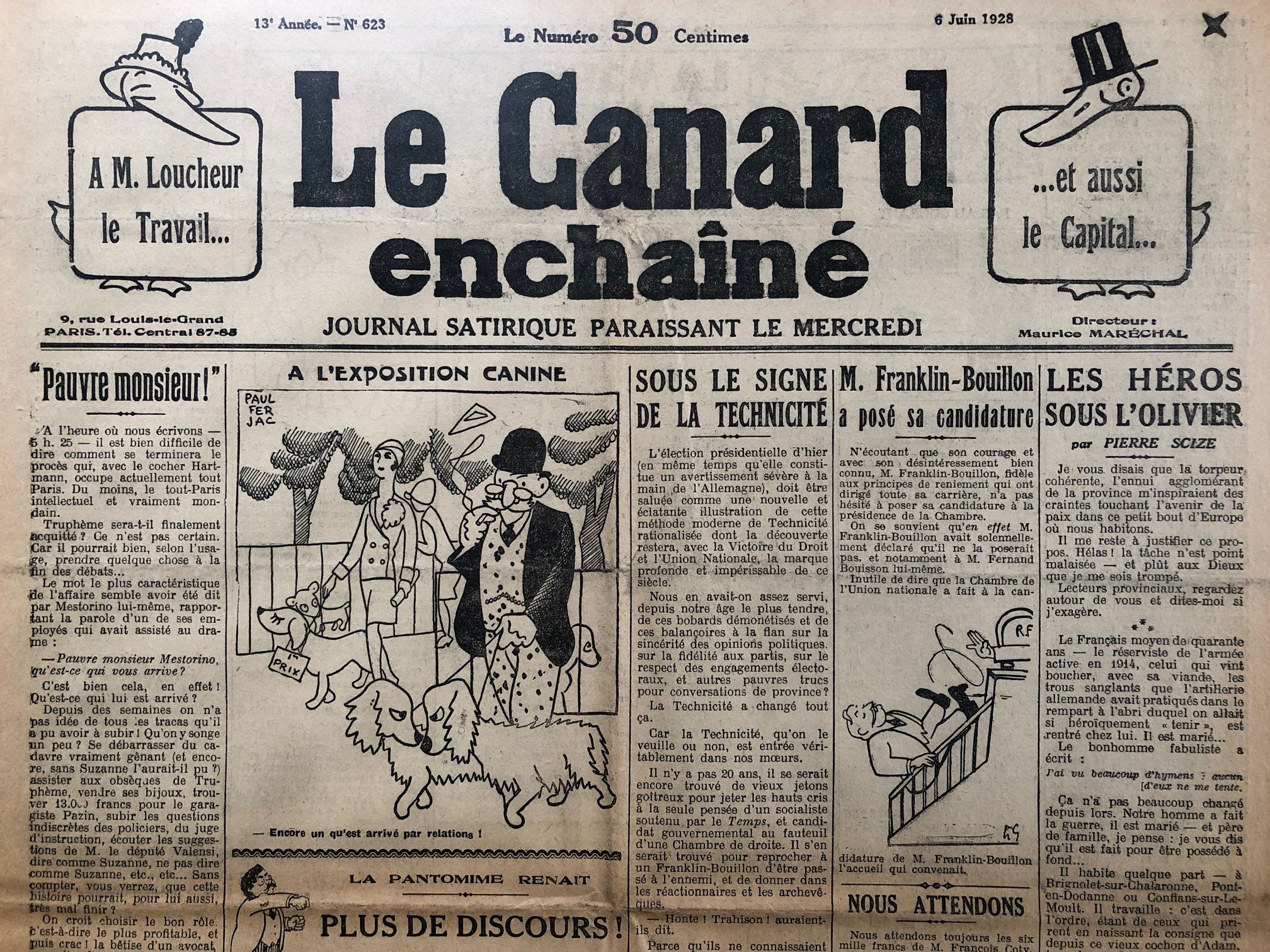 Couac ! | Acheter un Canard | Vente d'Anciens Journaux du Canard Enchaîné. Des Journaux Satiriques de Collection, Historiques & Authentiques de 1916 à 2004 ! | 623