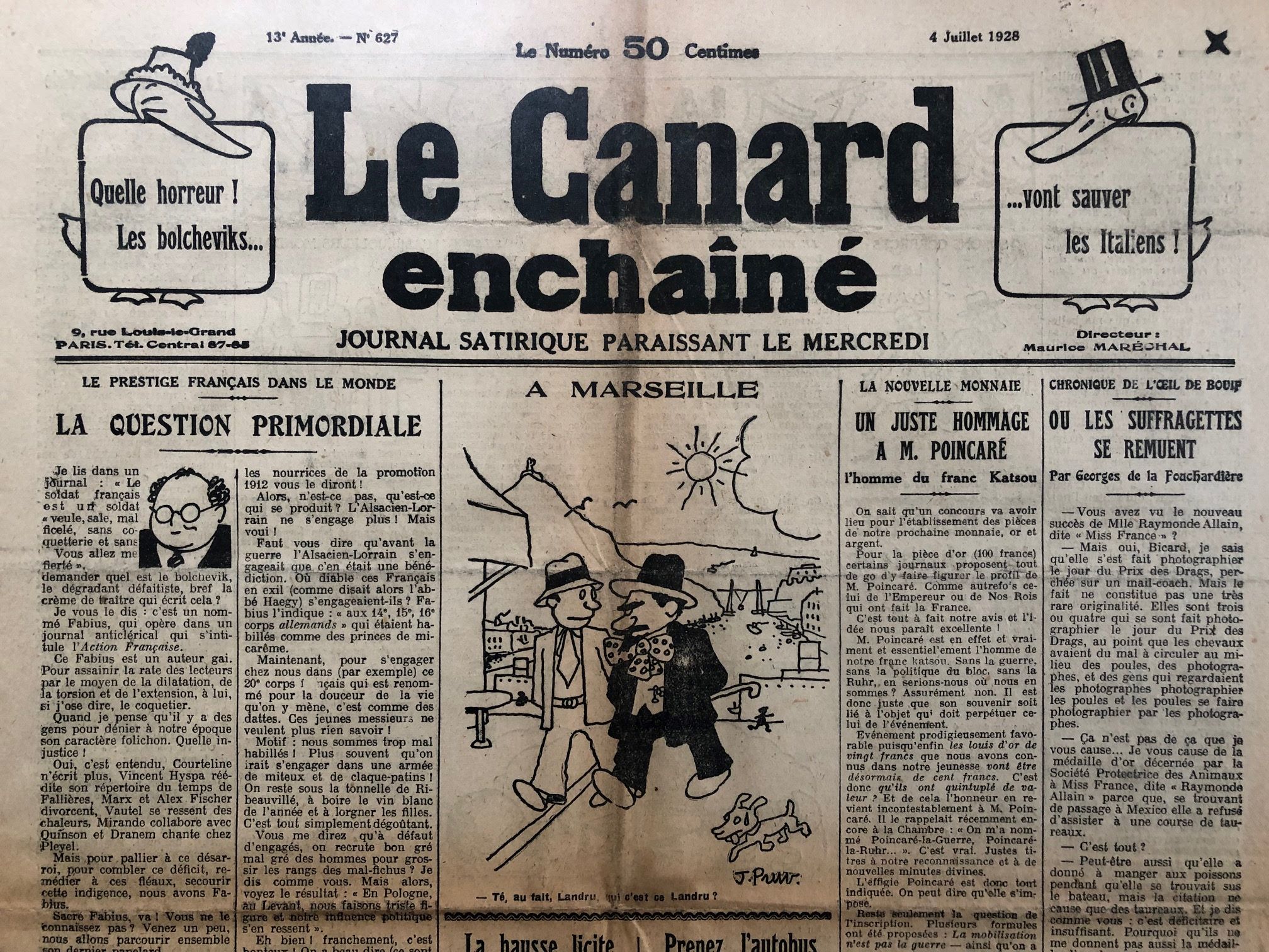 Couac ! | Acheter un Canard | Vente d'Anciens Journaux du Canard Enchaîné. Des Journaux Satiriques de Collection, Historiques & Authentiques de 1916 à 2004 ! | 627