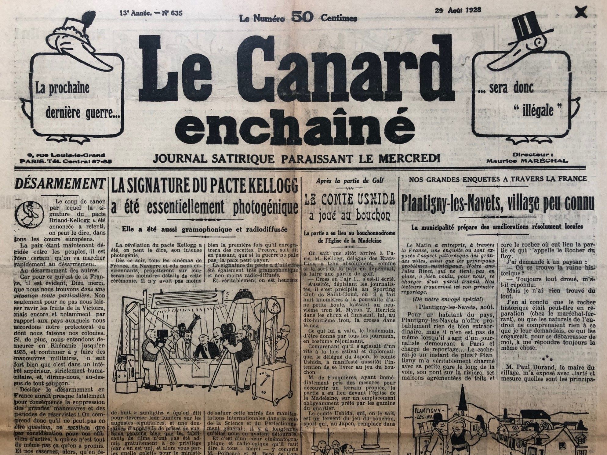 Couac ! | Acheter un Canard | Vente d'Anciens Journaux du Canard Enchaîné. Des Journaux Satiriques de Collection, Historiques & Authentiques de 1916 à 2004 ! | 635 1