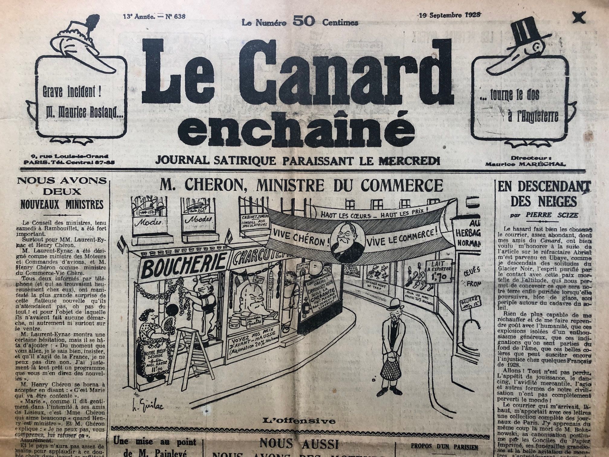 Couac ! | Acheter un Canard | Vente d'Anciens Journaux du Canard Enchaîné. Des Journaux Satiriques de Collection, Historiques & Authentiques de 1916 à 2004 ! | 638 2