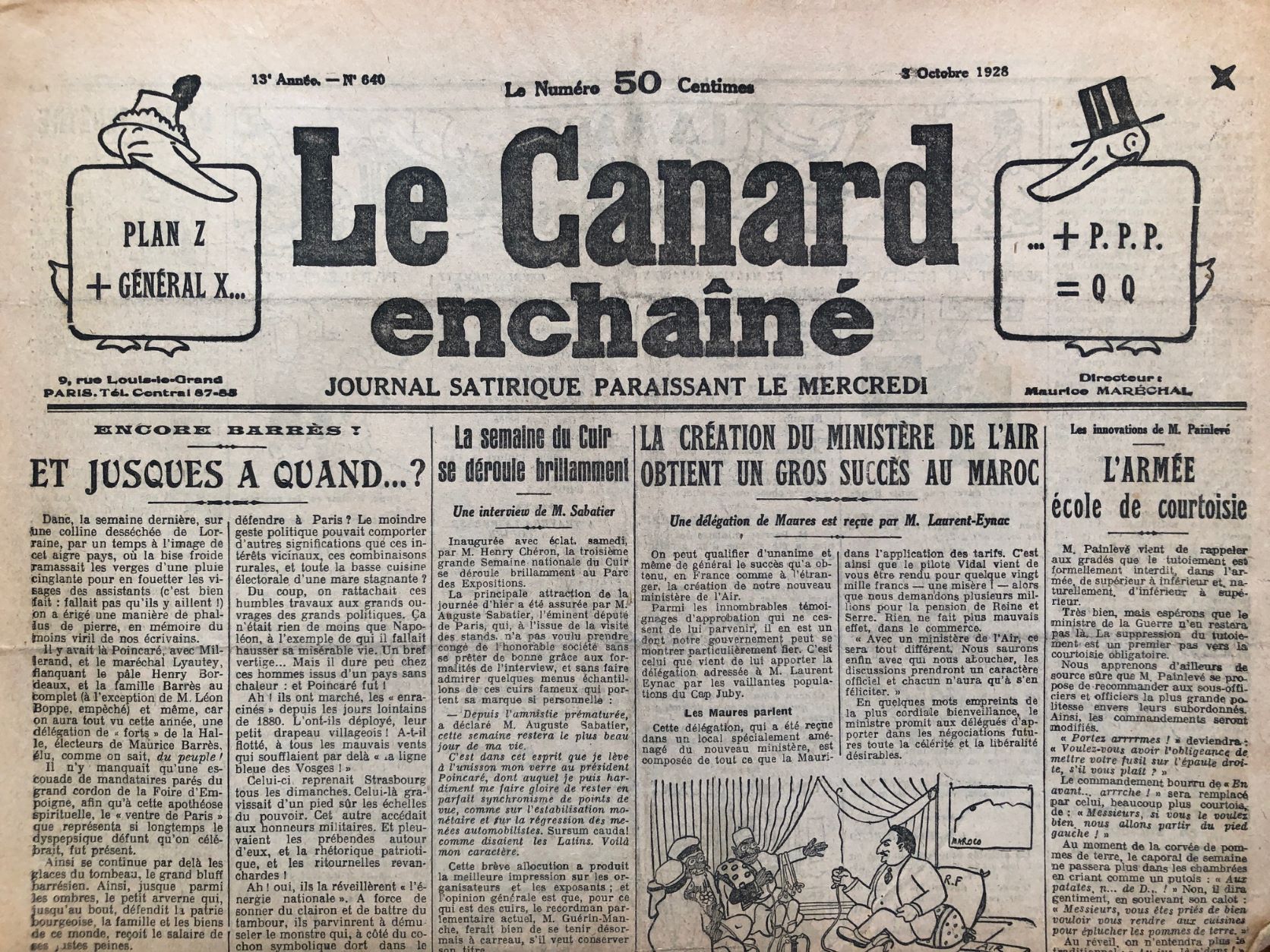 Couac ! | Acheter un Canard | Vente d'Anciens Journaux du Canard Enchaîné. Des Journaux Satiriques de Collection, Historiques & Authentiques de 1916 à 2004 ! | 640 1