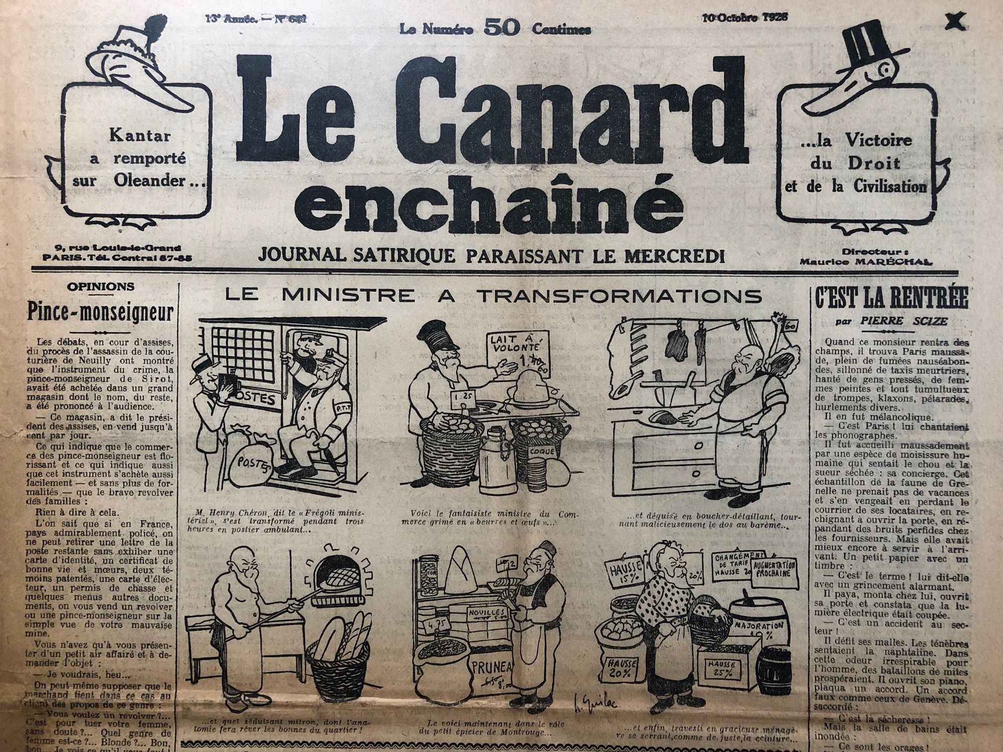 Couac ! | Acheter un Canard | Vente d'Anciens Journaux du Canard Enchaîné. Des Journaux Satiriques de Collection, Historiques & Authentiques de 1916 à 2004 ! | 641