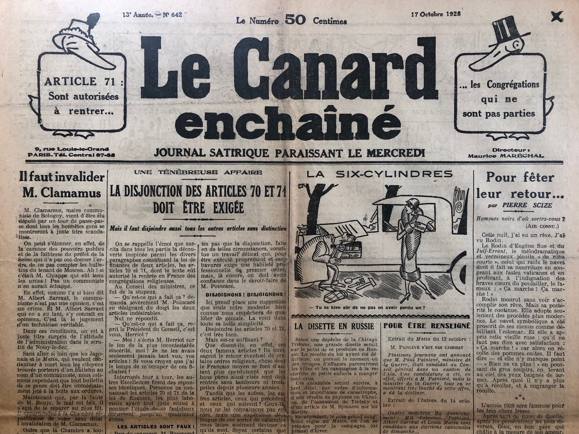 Couac ! | Acheter un Canard | Vente d'Anciens Journaux du Canard Enchaîné. Des Journaux Satiriques de Collection, Historiques & Authentiques de 1916 à 2004 ! | 642 1