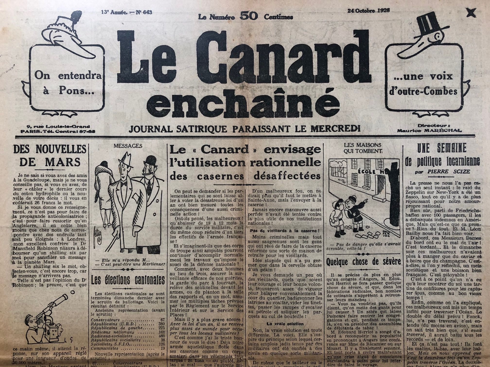 Couac ! | Acheter un Canard | Vente d'Anciens Journaux du Canard Enchaîné. Des Journaux Satiriques de Collection, Historiques & Authentiques de 1916 à 2004 ! | 643