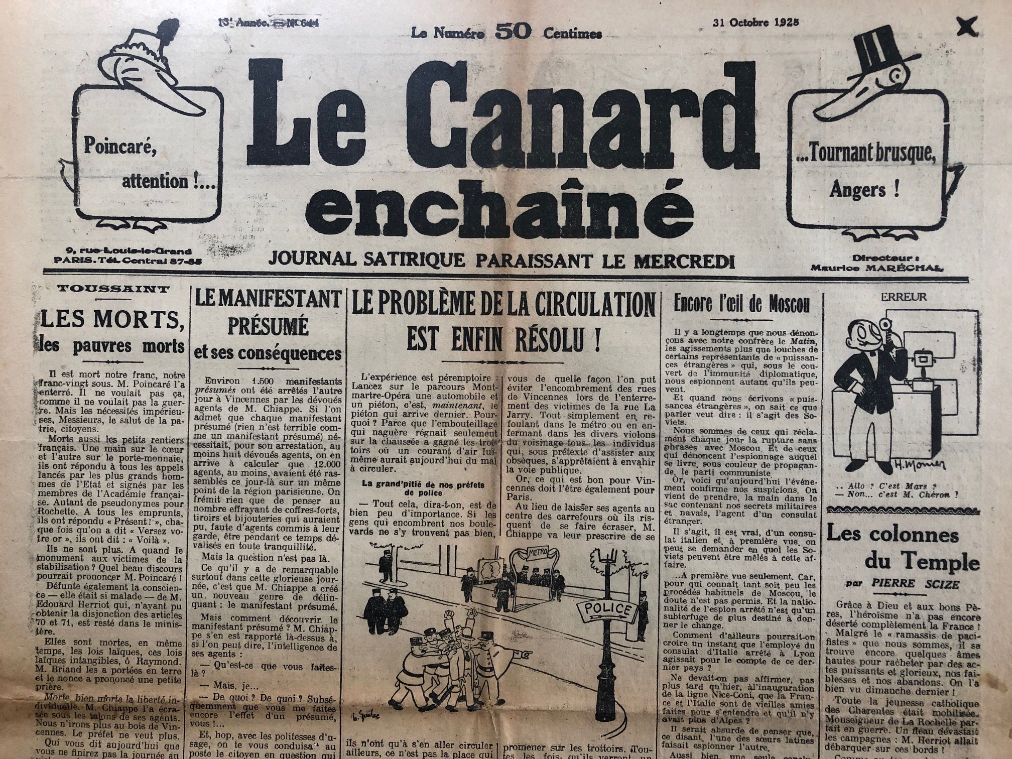 Couac ! | Acheter un Canard | Vente d'Anciens Journaux du Canard Enchaîné. Des Journaux Satiriques de Collection, Historiques & Authentiques de 1916 à 2004 ! | 644