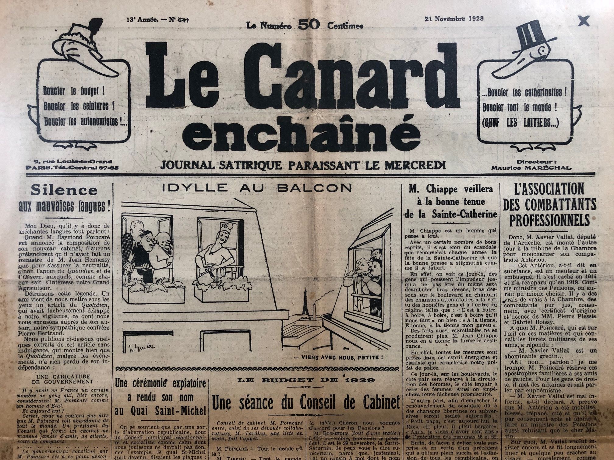 Couac ! | Acheter un Canard | Vente d'Anciens Journaux du Canard Enchaîné. Des Journaux Satiriques de Collection, Historiques & Authentiques de 1916 à 2004 ! | 647