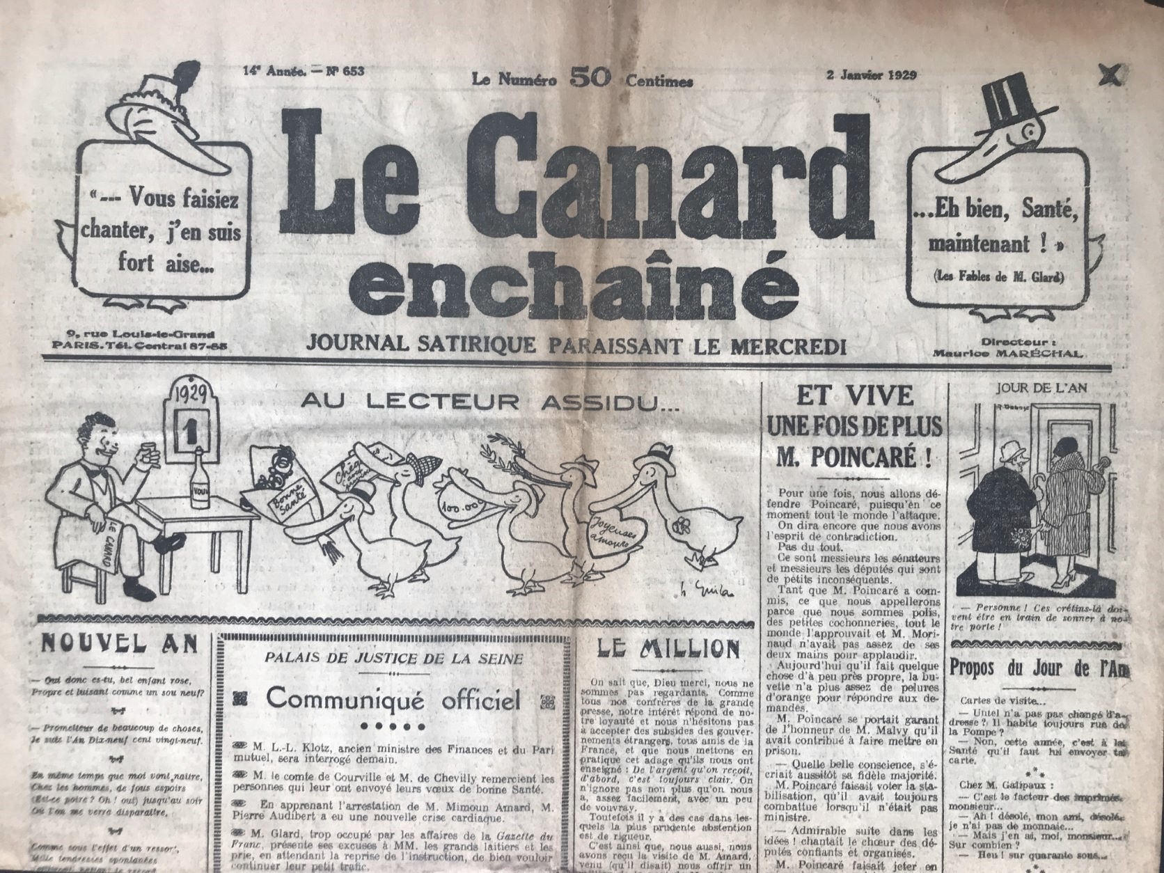 Couac ! | Acheter un Canard | Vente d'Anciens Journaux du Canard Enchaîné. Des Journaux Satiriques de Collection, Historiques & Authentiques de 1916 à 2004 ! | 653