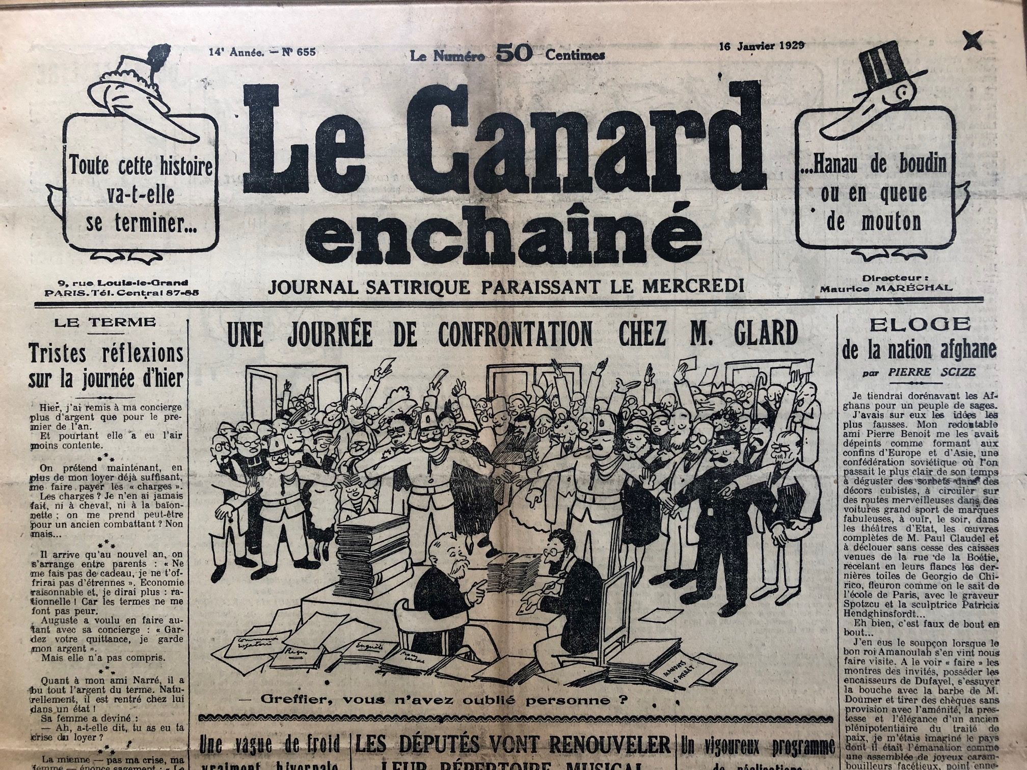 Couac ! | Acheter un Canard | Vente d'Anciens Journaux du Canard Enchaîné. Des Journaux Satiriques de Collection, Historiques & Authentiques de 1916 à 2004 ! | 655