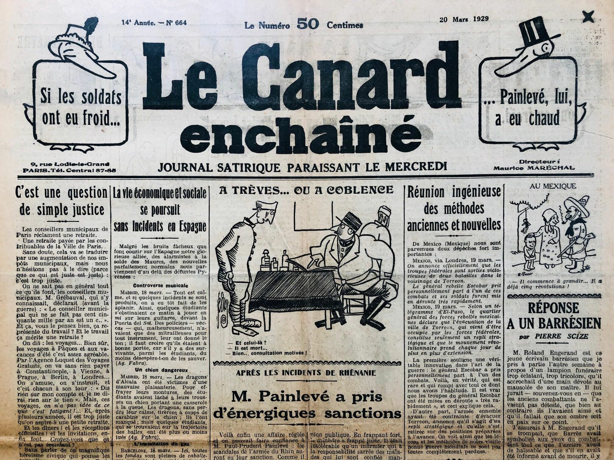 Couac ! | Acheter un Canard | Vente d'Anciens Journaux du Canard Enchaîné. Des Journaux Satiriques de Collection, Historiques & Authentiques de 1916 à 2004 ! | 664 rotated