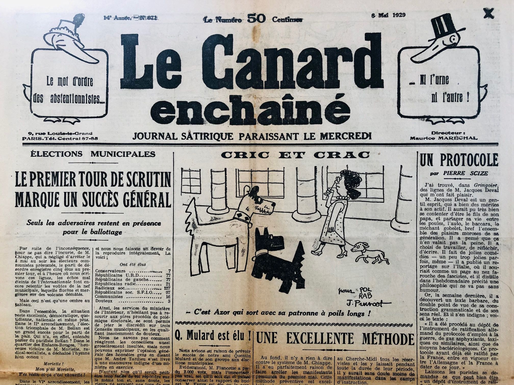 Couac ! | Acheter un Canard | Vente d'Anciens Journaux du Canard Enchaîné. Des Journaux Satiriques de Collection, Historiques & Authentiques de 1916 à 2004 ! | 671 1