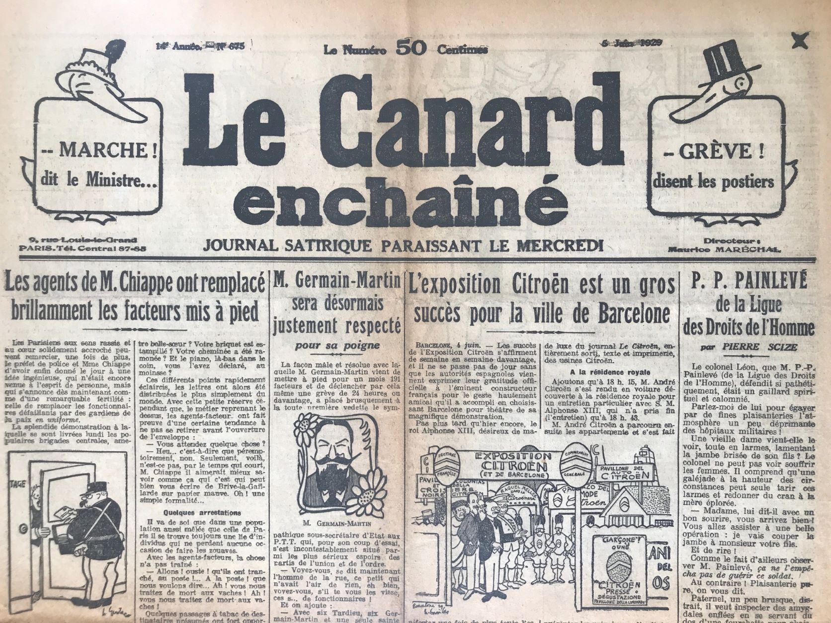 Couac ! | Acheter un Canard | Vente d'Anciens Journaux du Canard Enchaîné. Des Journaux Satiriques de Collection, Historiques & Authentiques de 1916 à 2004 ! | 675