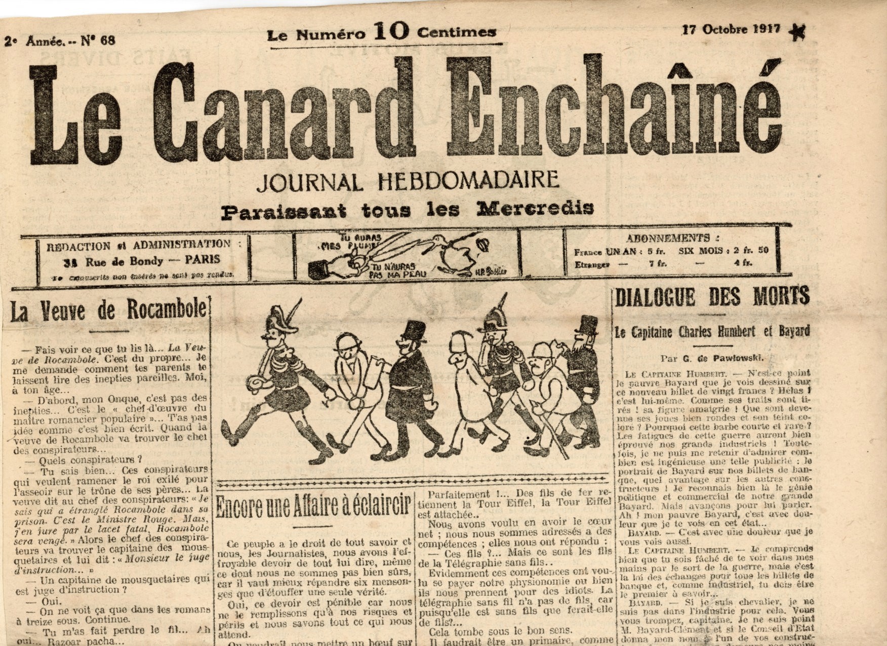 Couac ! | Acheter un Canard | Vente d'Anciens Journaux du Canard Enchaîné. Des Journaux Satiriques de Collection, Historiques & Authentiques de 1916 à 2004 ! | 68 3