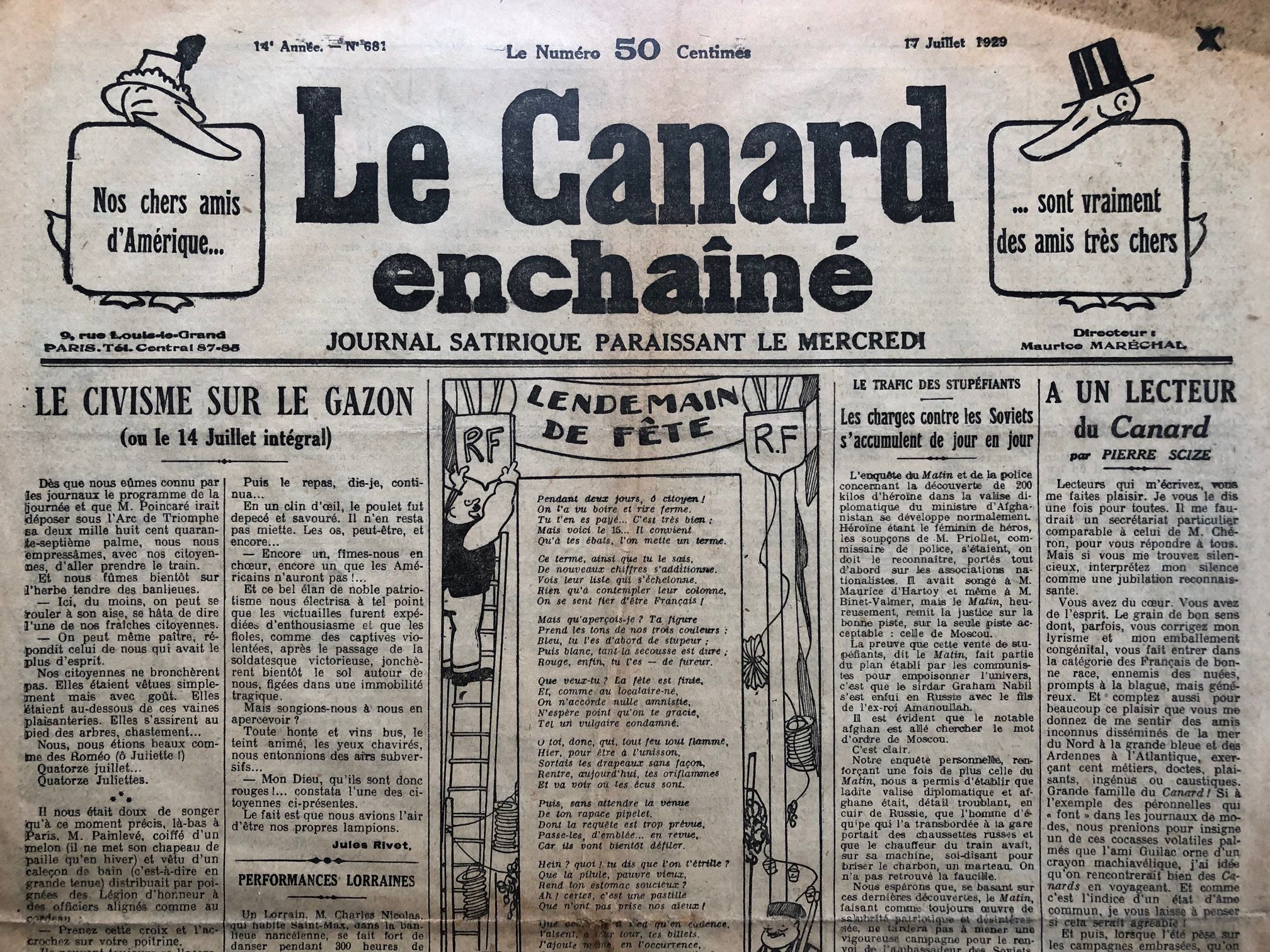 Couac ! | Acheter un Canard | Vente d'Anciens Journaux du Canard Enchaîné. Des Journaux Satiriques de Collection, Historiques & Authentiques de 1916 à 2004 ! | 681 1