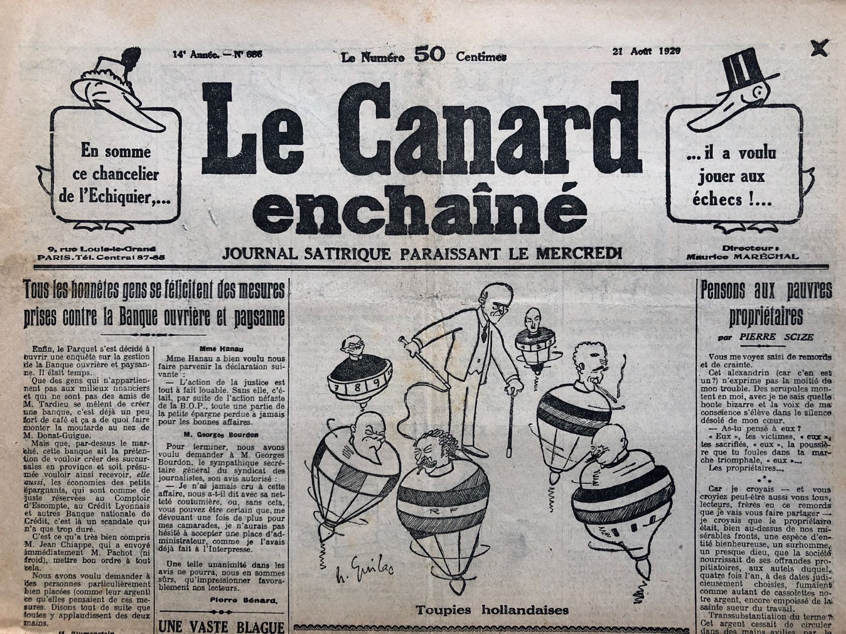 Couac ! | Acheter un Canard | Vente d'Anciens Journaux du Canard Enchaîné. Des Journaux Satiriques de Collection, Historiques & Authentiques de 1916 à 2004 ! | 686