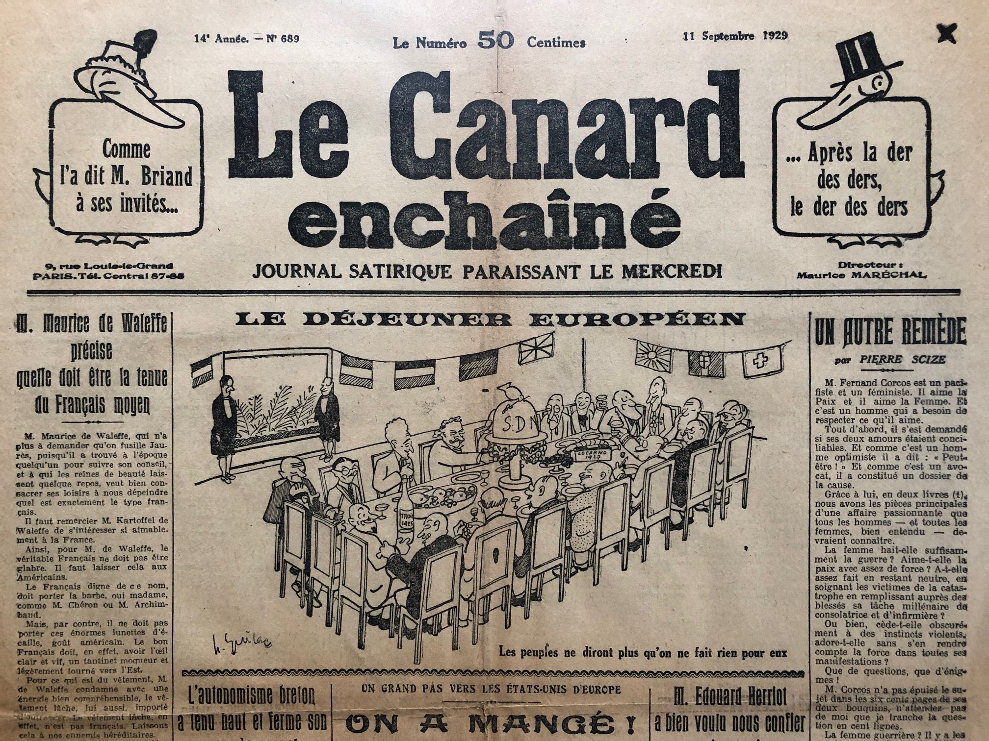 Couac ! | Acheter un Canard | Vente d'Anciens Journaux du Canard Enchaîné. Des Journaux Satiriques de Collection, Historiques & Authentiques de 1916 à 2004 ! | 689 1