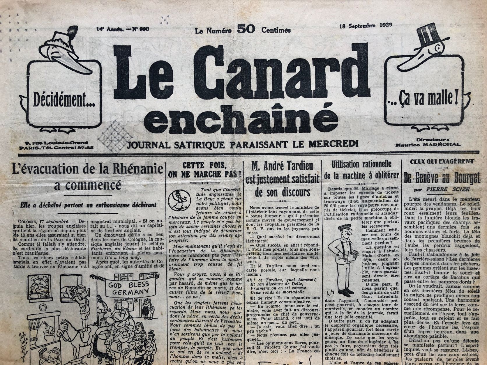 Couac ! | Acheter un Canard | Vente d'Anciens Journaux du Canard Enchaîné. Des Journaux Satiriques de Collection, Historiques & Authentiques de 1916 à 2004 ! | 690