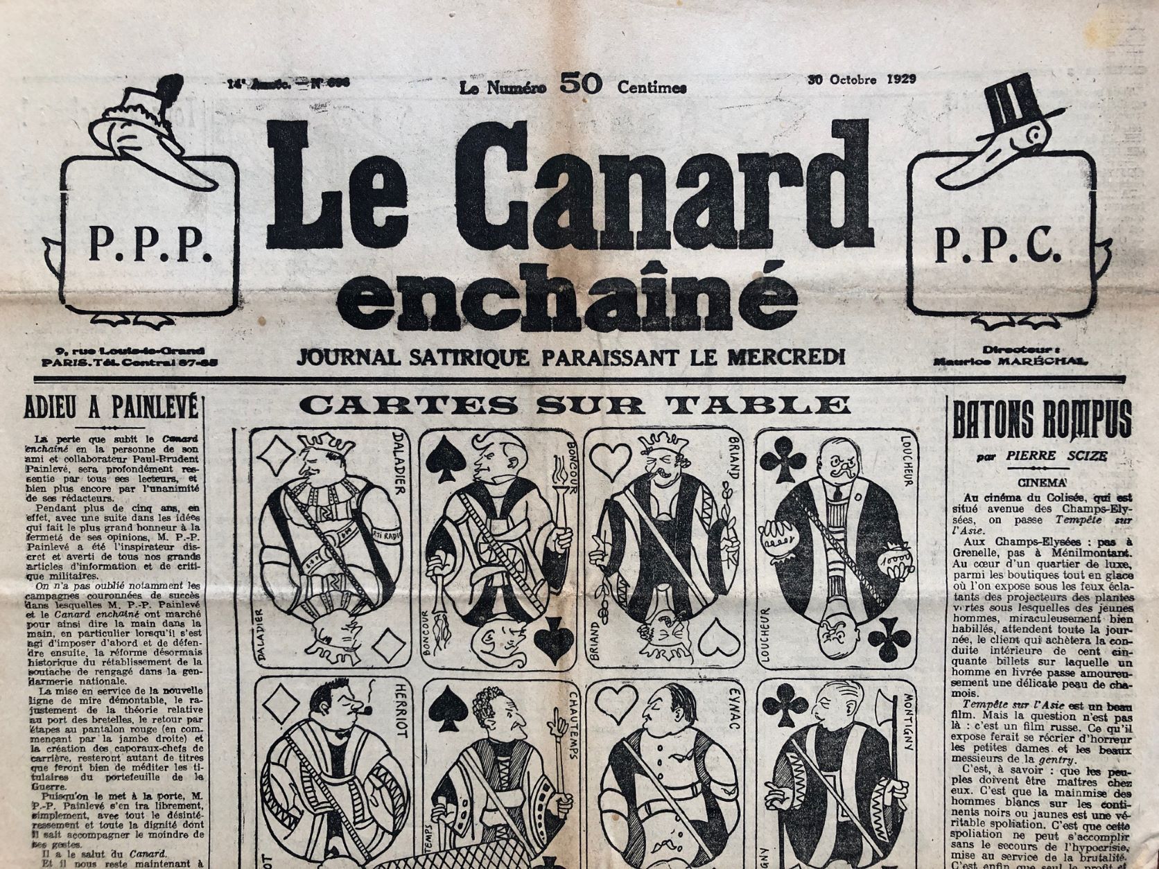 Couac ! | Acheter un Canard | Vente d'Anciens Journaux du Canard Enchaîné. Des Journaux Satiriques de Collection, Historiques & Authentiques de 1916 à 2004 ! | 696