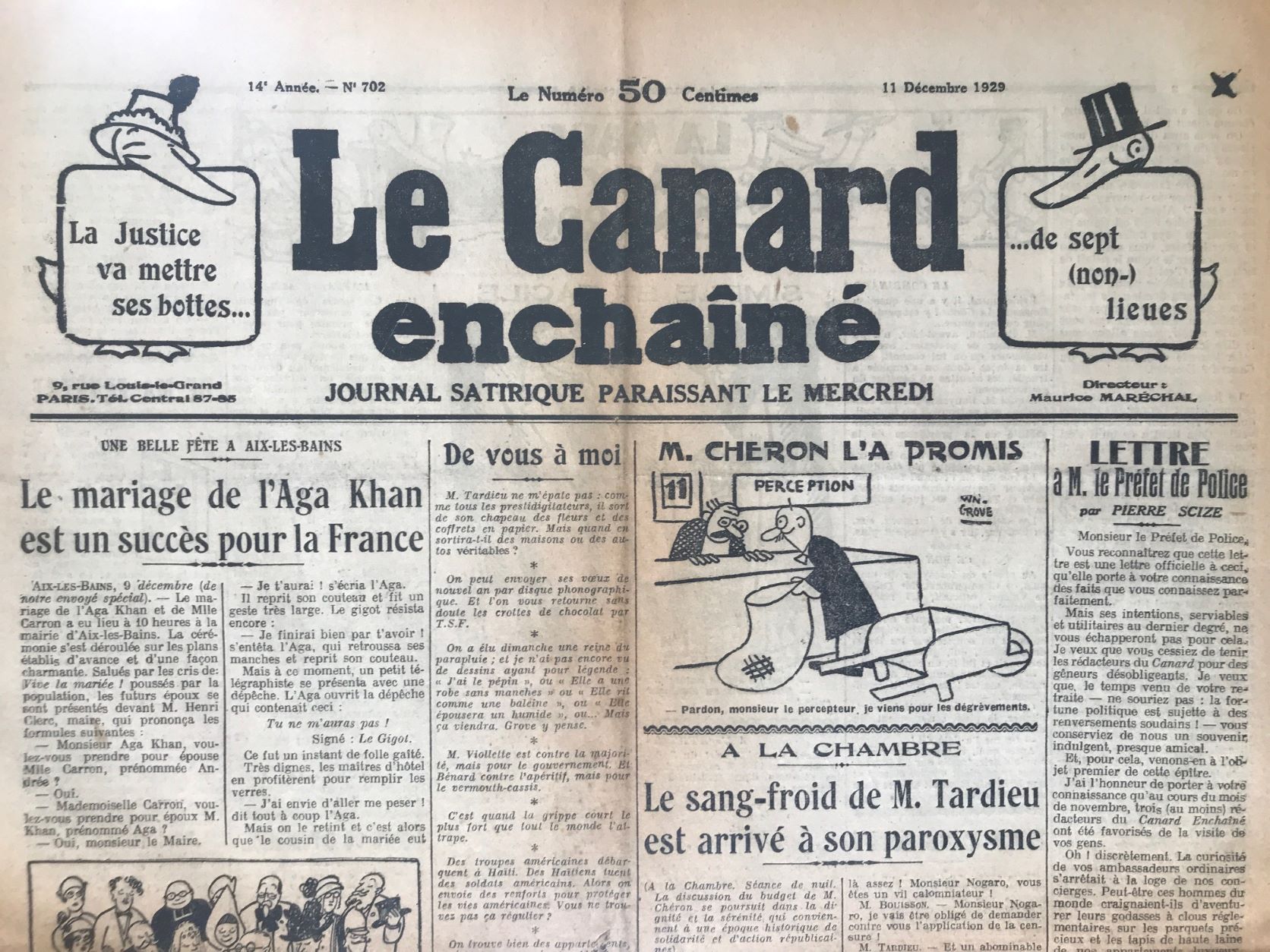 Couac ! | Acheter un Canard | Vente d'Anciens Journaux du Canard Enchaîné. Des Journaux Satiriques de Collection, Historiques & Authentiques de 1916 à 2004 ! | 702