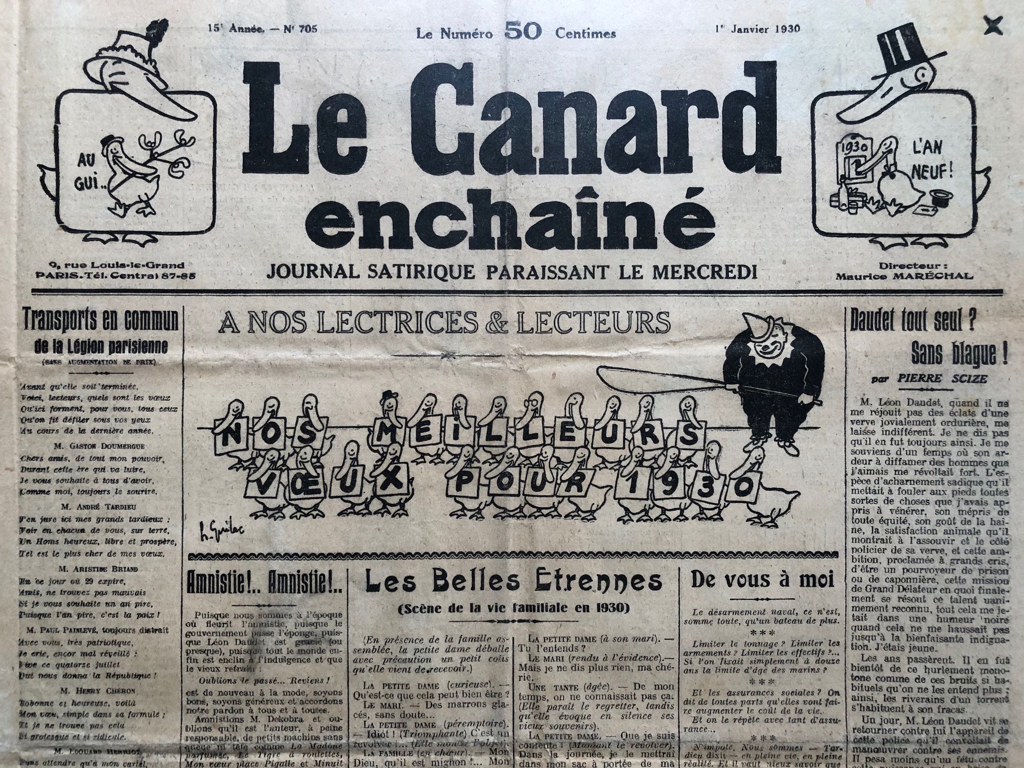 Couac ! | Acheter un Canard | Vente d'Anciens Journaux du Canard Enchaîné. Des Journaux Satiriques de Collection, Historiques & Authentiques de 1916 à 2004 ! | 705 2