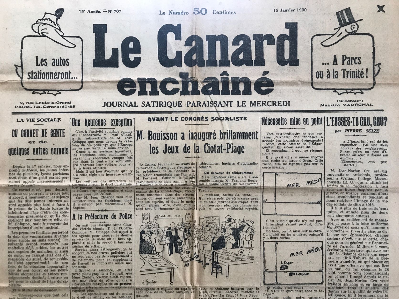 Couac ! | Acheter un Canard | Vente d'Anciens Journaux du Canard Enchaîné. Des Journaux Satiriques de Collection, Historiques & Authentiques de 1916 à 2004 ! | 707