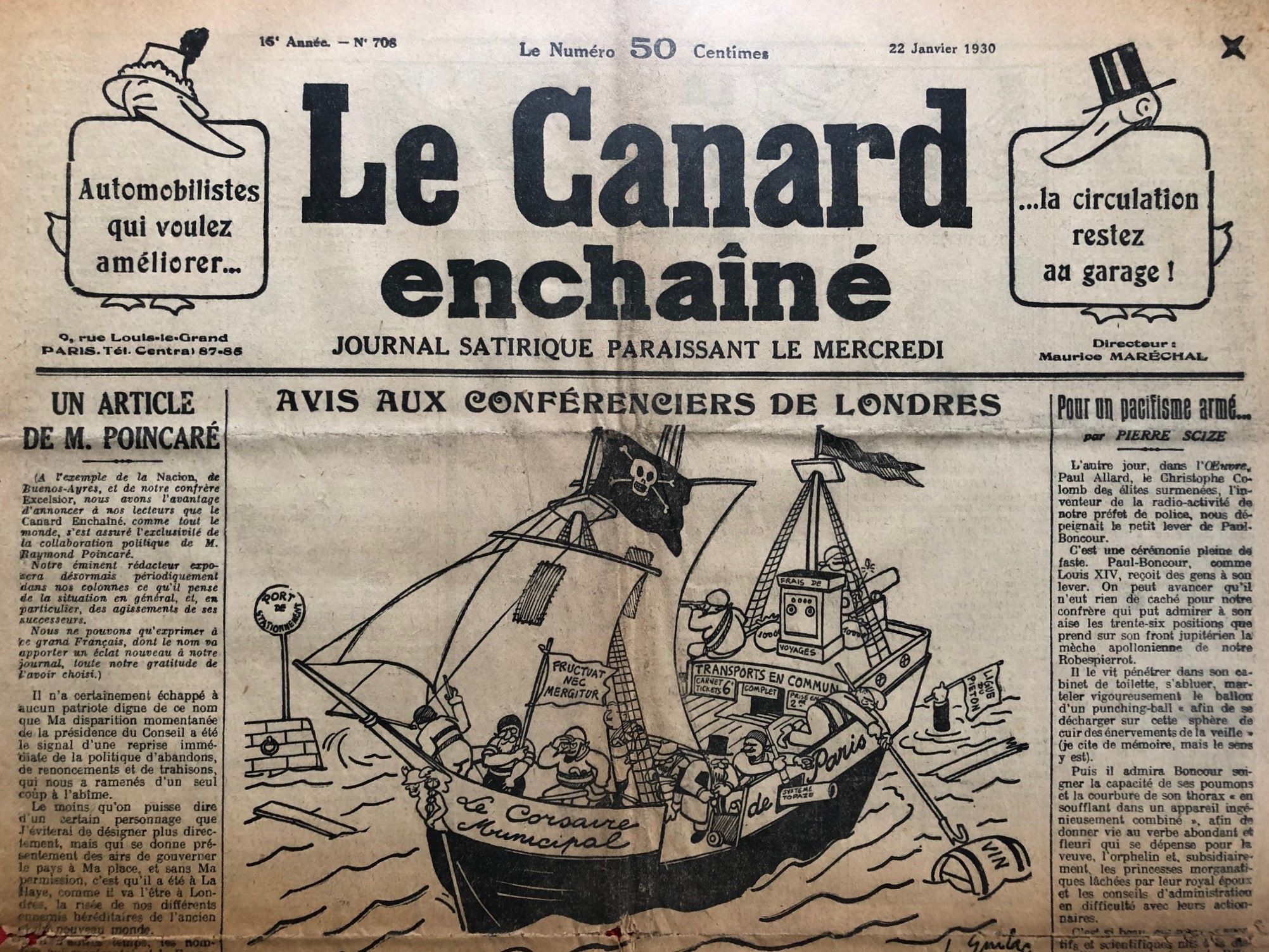 Couac ! | Acheter un Canard | Vente d'Anciens Journaux du Canard Enchaîné. Des Journaux Satiriques de Collection, Historiques & Authentiques de 1916 à 2004 ! | 708