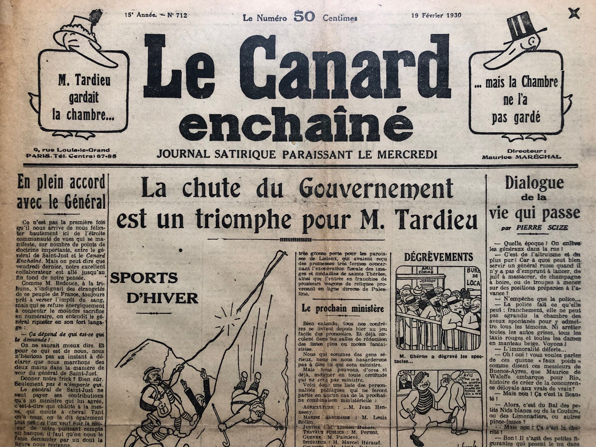 Couac ! | Acheter un Canard | Vente d'Anciens Journaux du Canard Enchaîné. Des Journaux Satiriques de Collection, Historiques & Authentiques de 1916 à 2004 ! | 712