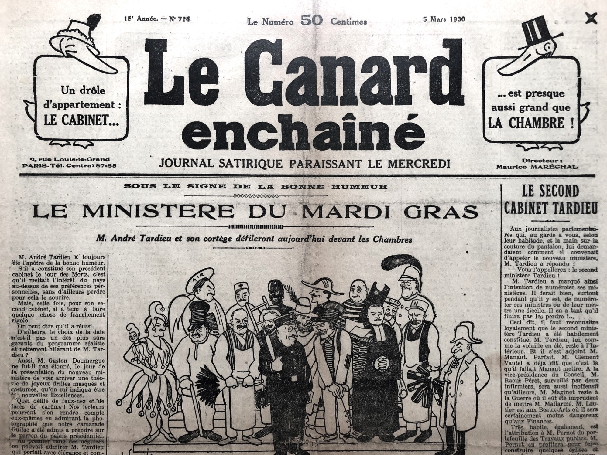 Couac ! | Acheter un Canard | Vente d'Anciens Journaux du Canard Enchaîné. Des Journaux Satiriques de Collection, Historiques & Authentiques de 1916 à 2004 ! | 714 1