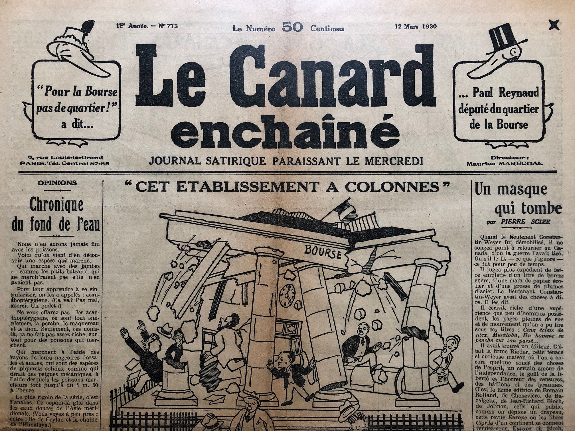 Couac ! | Acheter un Canard | Vente d'Anciens Journaux du Canard Enchaîné. Des Journaux Satiriques de Collection, Historiques & Authentiques de 1916 à 2004 ! | 715