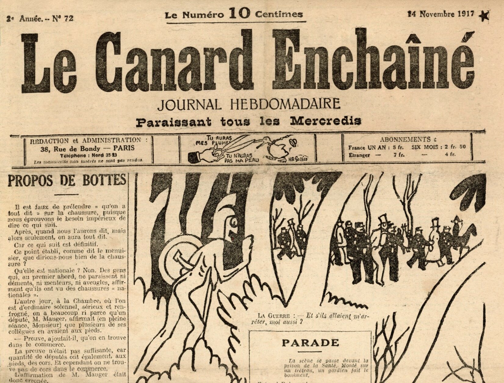 Couac ! | Acheter un Canard | Vente d'Anciens Journaux du Canard Enchaîné. Des Journaux Satiriques de Collection, Historiques & Authentiques de 1916 à 2004 ! | 72 3 e1702041939137