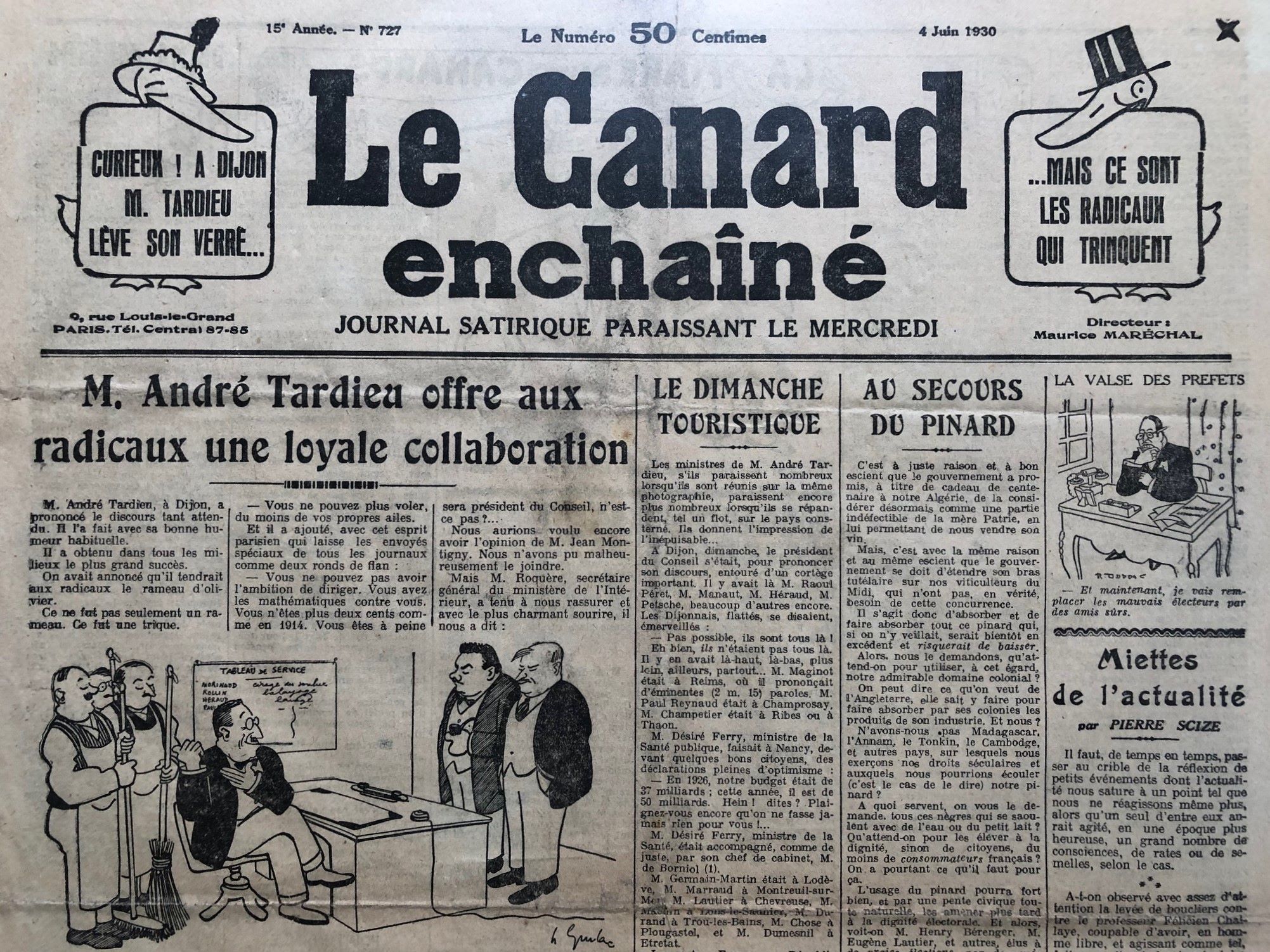 Couac ! | Acheter un Canard | Vente d'Anciens Journaux du Canard Enchaîné. Des Journaux Satiriques de Collection, Historiques & Authentiques de 1916 à 2004 ! | 727 1