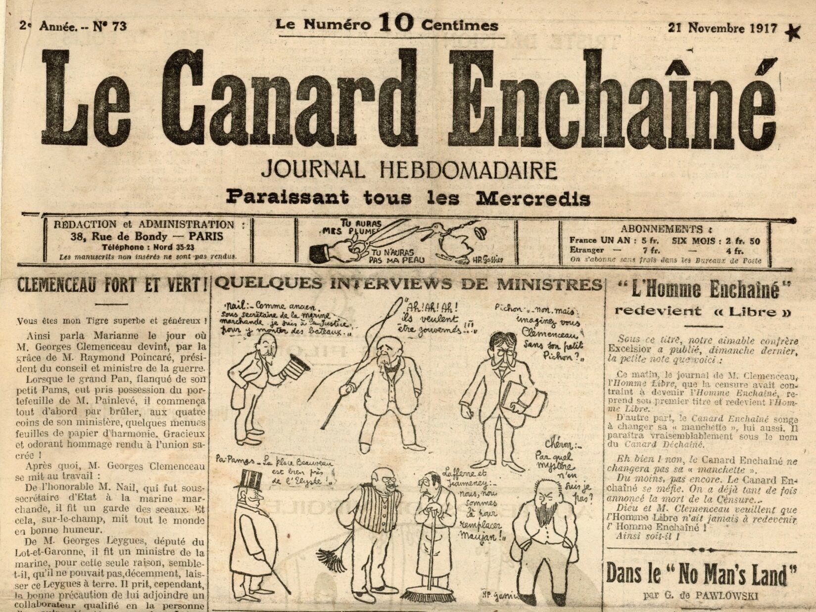 Couac ! | Acheter un Canard | Vente d'Anciens Journaux du Canard Enchaîné. Des Journaux Satiriques de Collection, Historiques & Authentiques de 1916 à 2004 ! | 73 3 e1709710365740