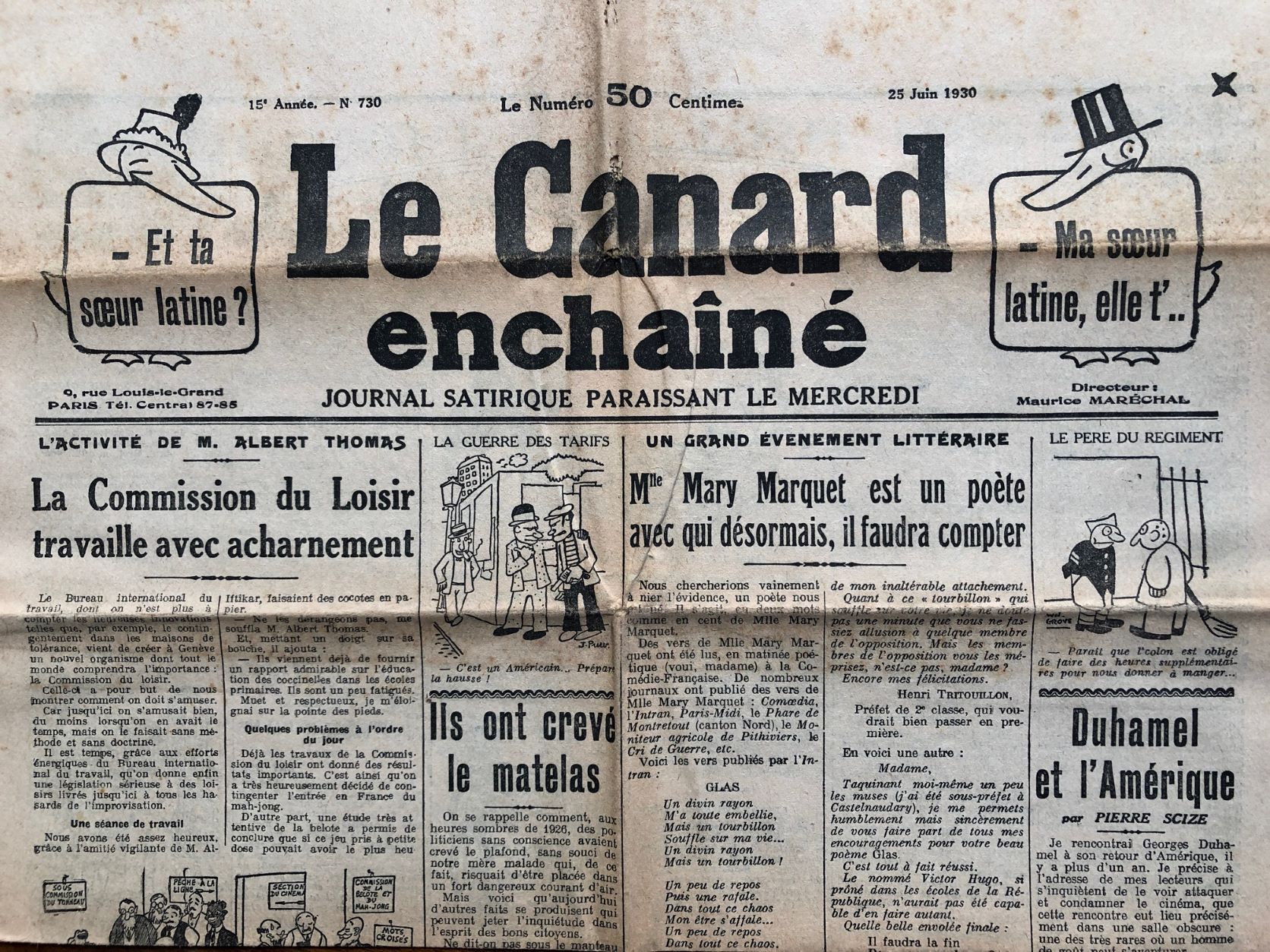 Couac ! | Acheter un Canard | Vente d'Anciens Journaux du Canard Enchaîné. Des Journaux Satiriques de Collection, Historiques & Authentiques de 1916 à 2004 ! | 730