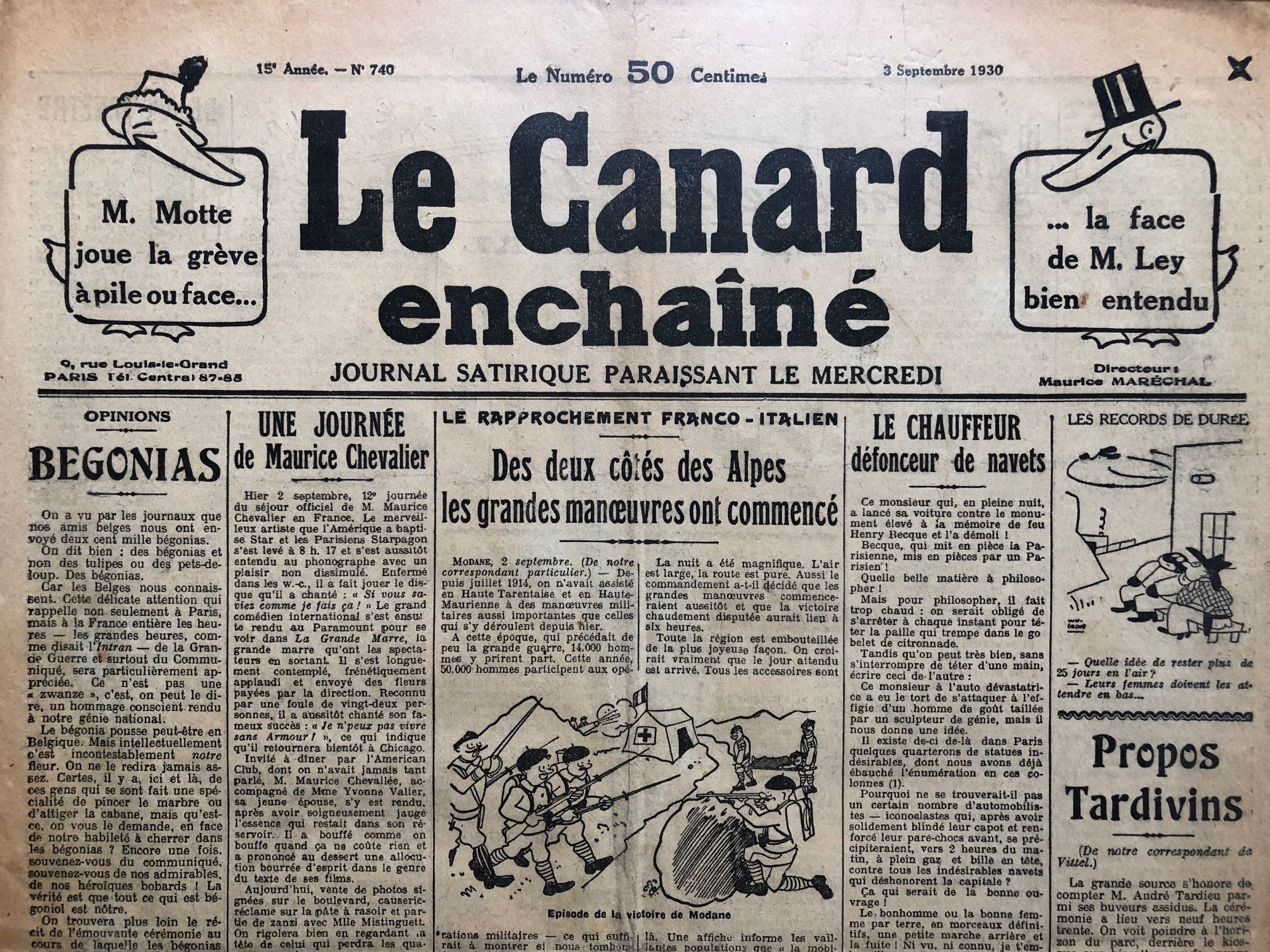 Couac ! | Acheter un Canard | Vente d'Anciens Journaux du Canard Enchaîné. Des Journaux Satiriques de Collection, Historiques & Authentiques de 1916 à 2004 ! | 740