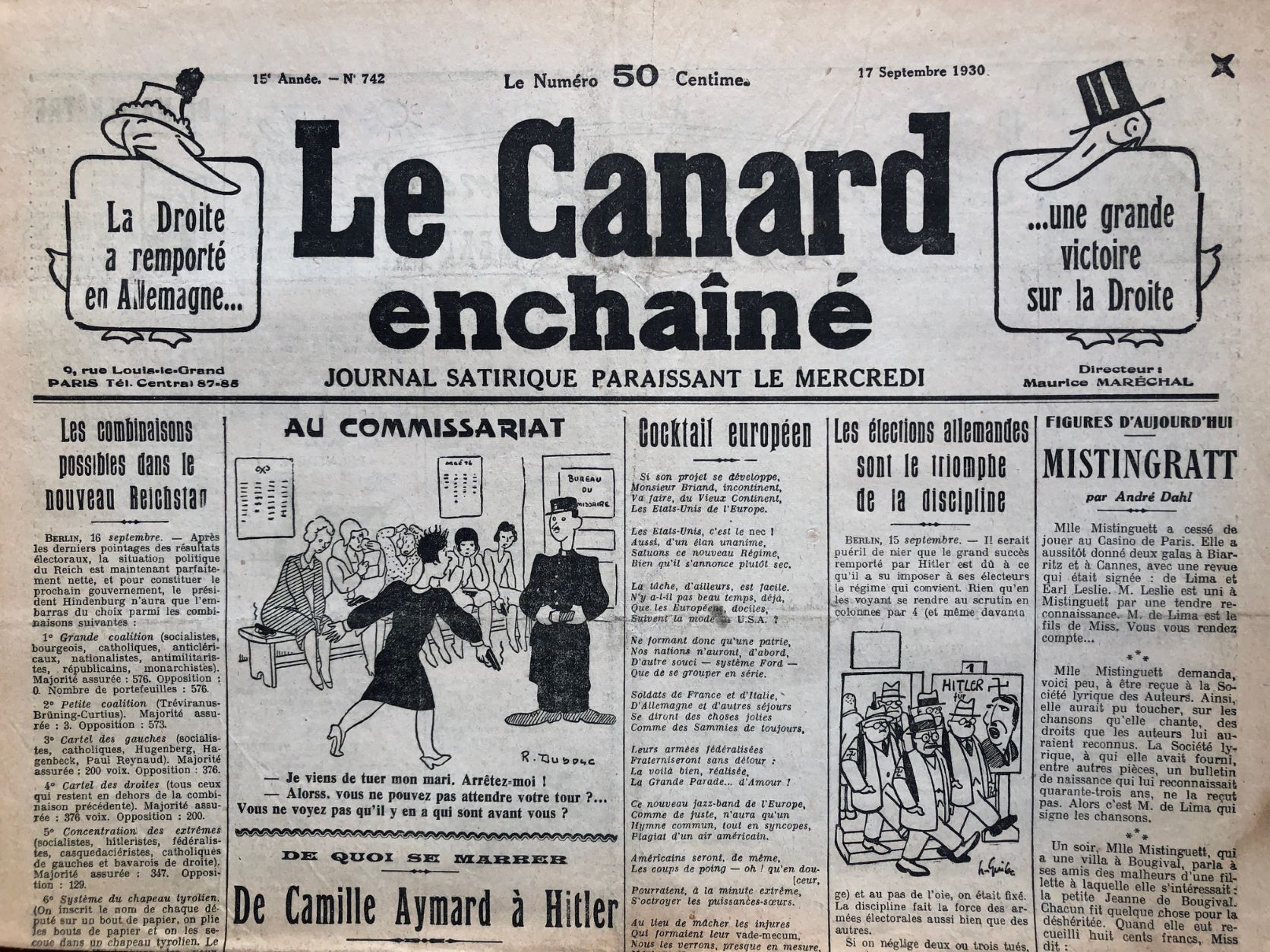 Couac ! | Acheter un Canard | Vente d'Anciens Journaux du Canard Enchaîné. Des Journaux Satiriques de Collection, Historiques & Authentiques de 1916 à 2004 ! | 742 1