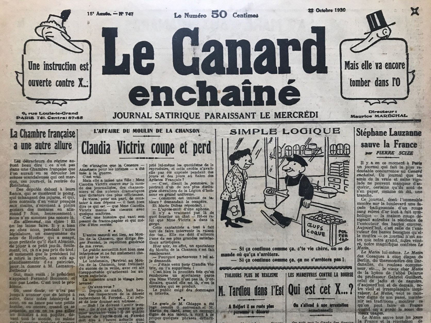 Couac ! | Acheter un Canard | Vente d'Anciens Journaux du Canard Enchaîné. Des Journaux Satiriques de Collection, Historiques & Authentiques de 1916 à 2004 ! | 747