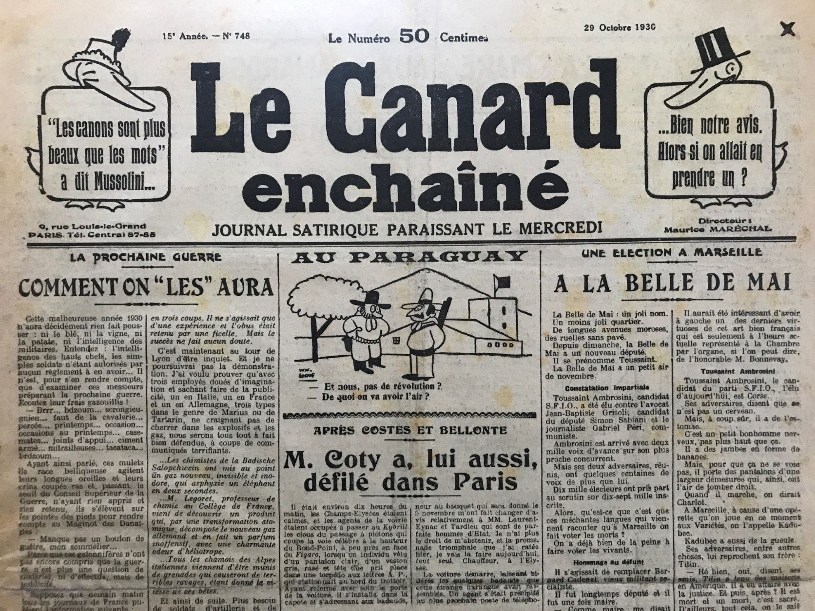 Couac ! | Acheter un Canard | Vente d'Anciens Journaux du Canard Enchaîné. Des Journaux Satiriques de Collection, Historiques & Authentiques de 1916 à 2004 ! | 748