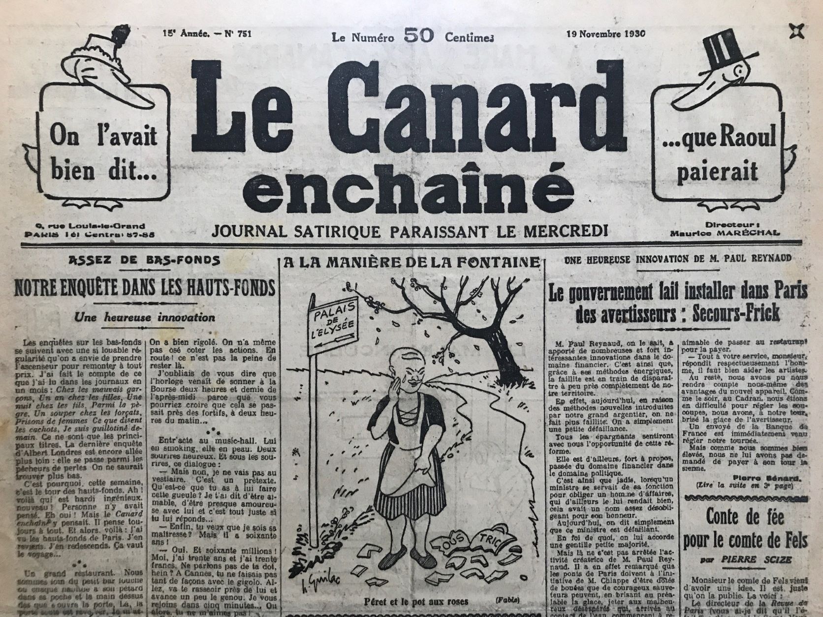 Couac ! | Acheter un Canard | Vente d'Anciens Journaux du Canard Enchaîné. Des Journaux Satiriques de Collection, Historiques & Authentiques de 1916 à 2004 ! | 751