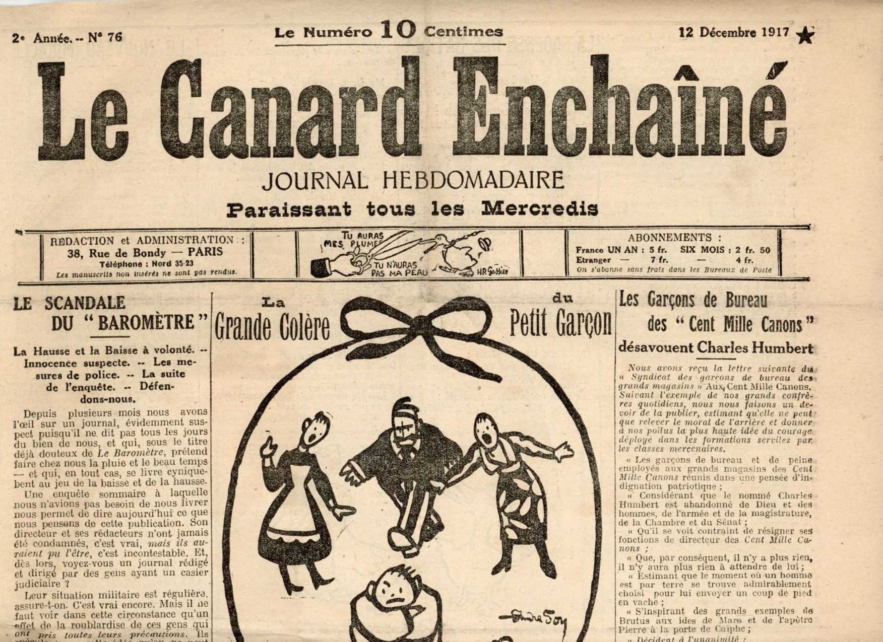 Couac ! | Acheter un Canard | Vente d'Anciens Journaux du Canard Enchaîné. Des Journaux Satiriques de Collection, Historiques & Authentiques de 1916 à 2004 ! | 76 3