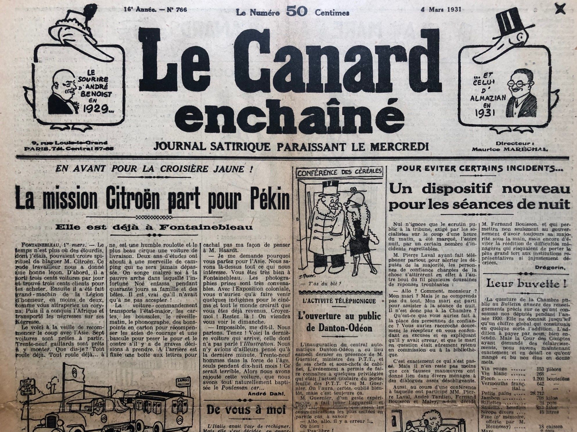 Couac ! | Acheter un Canard | Vente d'Anciens Journaux du Canard Enchaîné. Des Journaux Satiriques de Collection, Historiques & Authentiques de 1916 à 2004 ! | 766