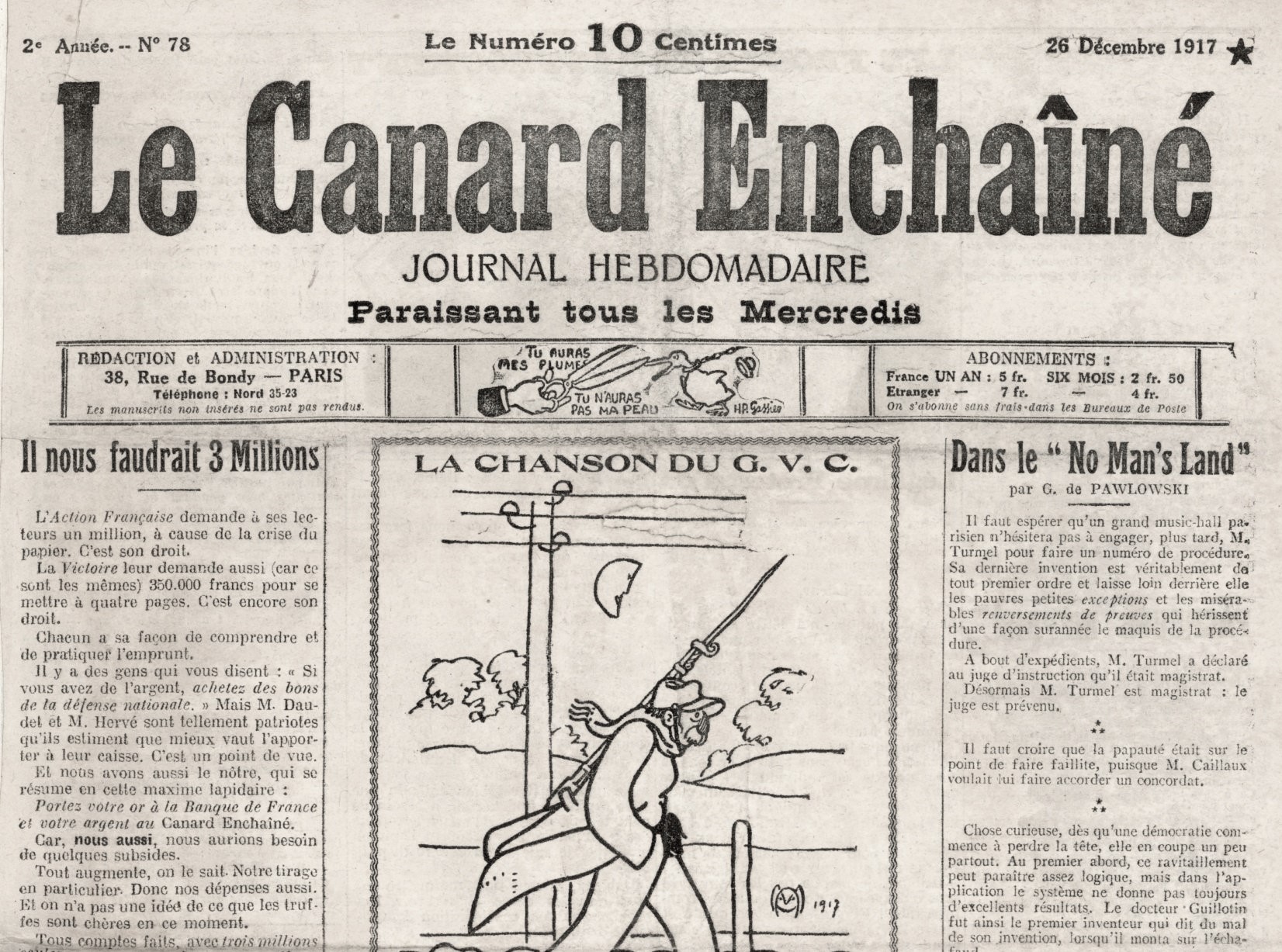 Couac ! | Acheter un Canard | Vente d'Anciens Journaux du Canard Enchaîné. Des Journaux Satiriques de Collection, Historiques & Authentiques de 1916 à 2004 ! | 78 3