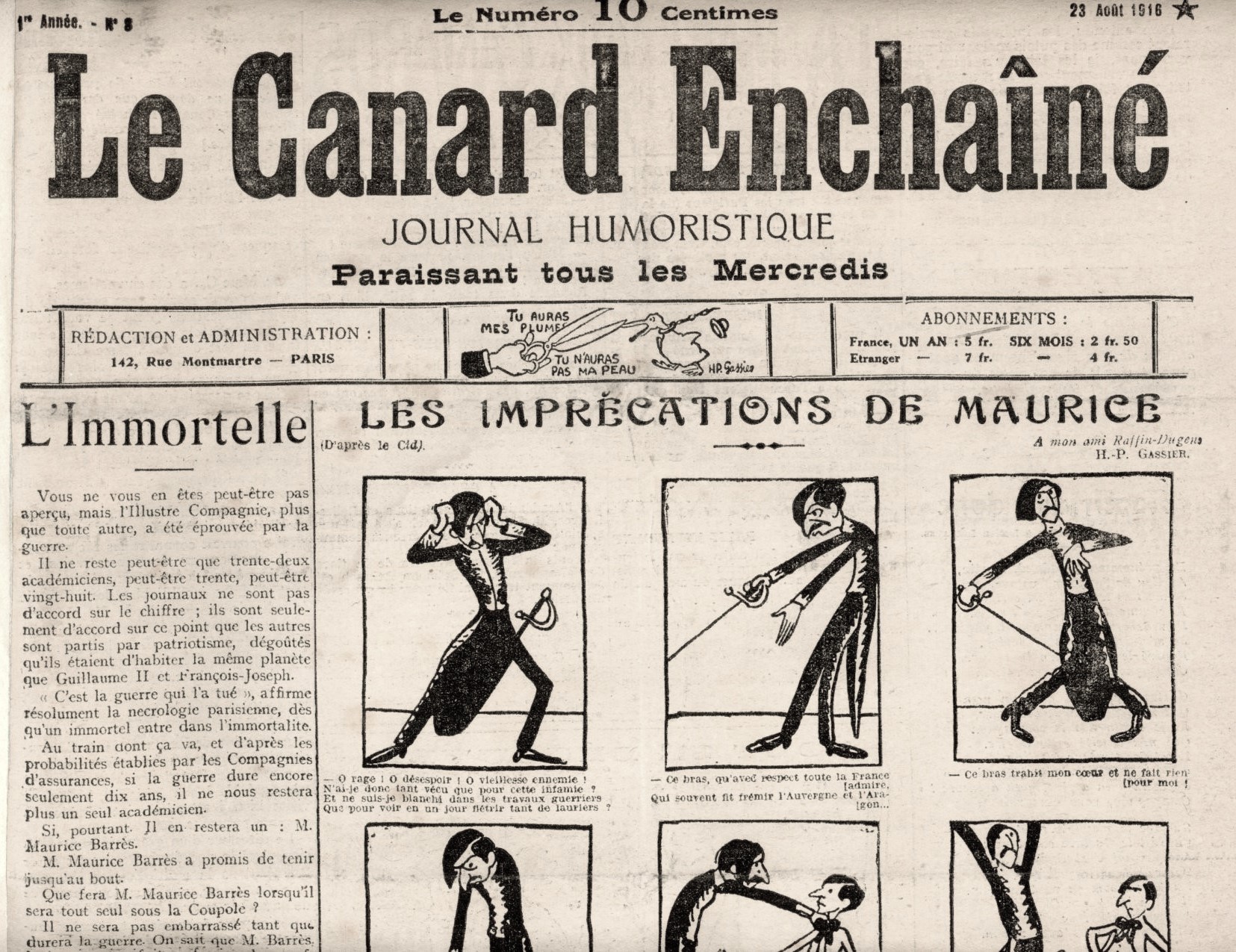 Couac ! | Acheter un Canard | Vente d'Anciens Journaux du Canard Enchaîné. Des Journaux Satiriques de Collection, Historiques & Authentiques de 1916 à 2004 ! | 8 4