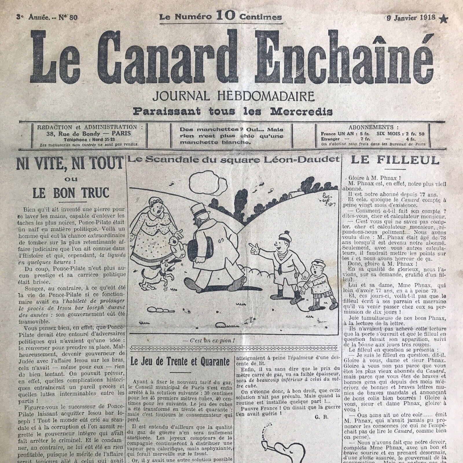 Couac ! | Acheter un Canard | Vente d'Anciens Journaux du Canard Enchaîné. Des Journaux Satiriques de Collection, Historiques & Authentiques de 1916 à 2004 ! | 80