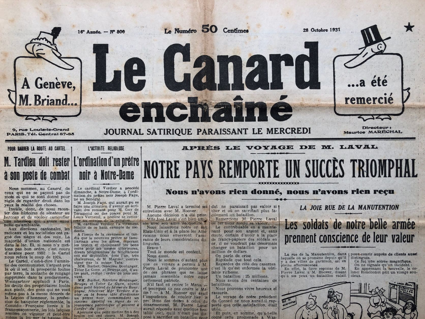 Couac ! | Acheter un Canard | Vente d'Anciens Journaux du Canard Enchaîné. Des Journaux Satiriques de Collection, Historiques & Authentiques de 1916 à 2004 ! | 800