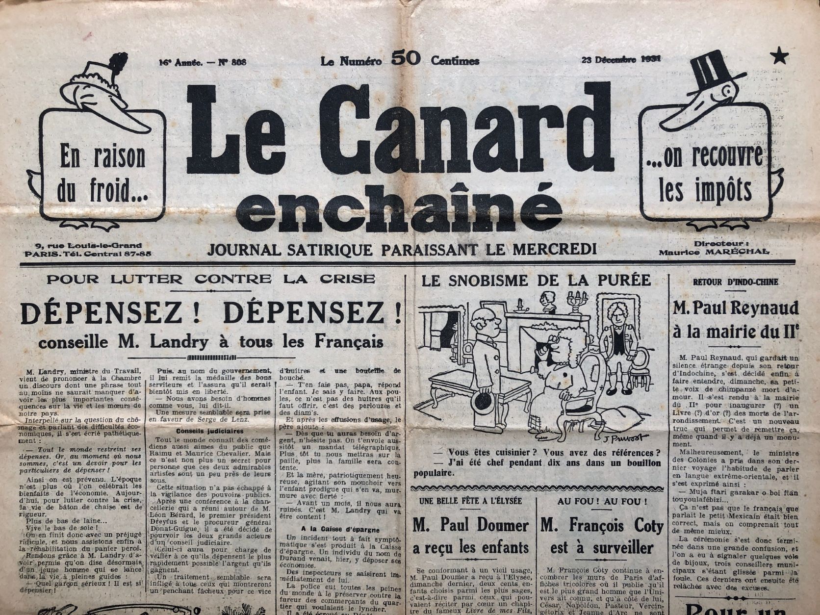 Couac ! | Acheter un Canard | Vente d'Anciens Journaux du Canard Enchaîné. Des Journaux Satiriques de Collection, Historiques & Authentiques de 1916 à 2004 ! | 808