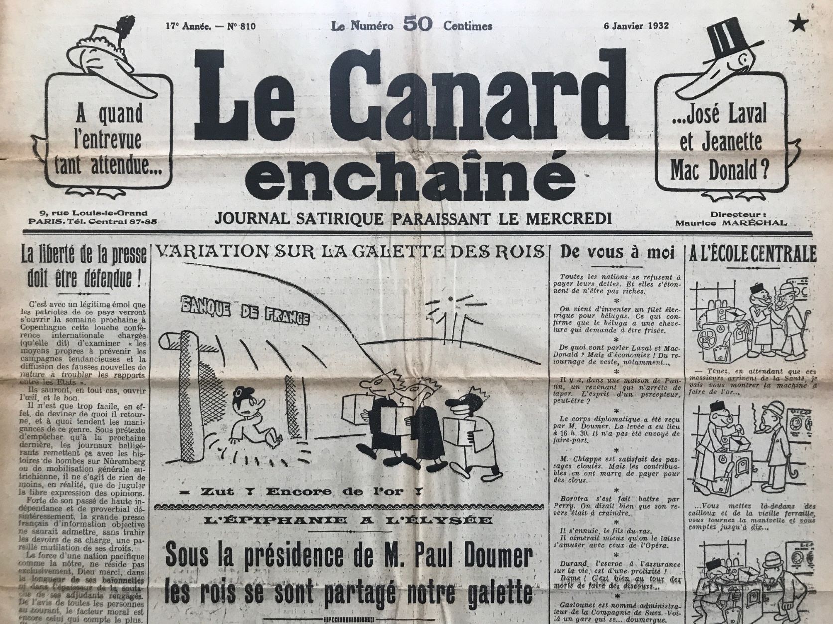 Couac ! | Acheter un Canard | Vente d'Anciens Journaux du Canard Enchaîné. Des Journaux Satiriques de Collection, Historiques & Authentiques de 1916 à 2004 ! | 810 1